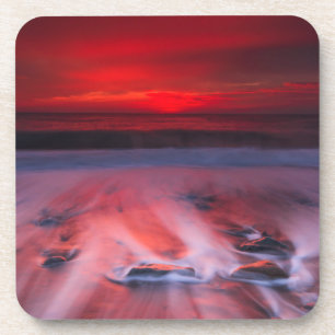 Dawn Over The Stormy Sea Coaster