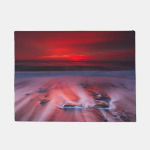 Dawn Over The Stormy Sea Doormat