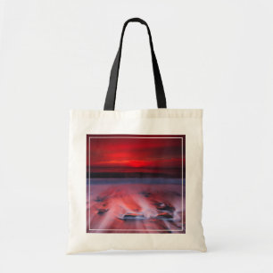 Dawn Over The Stormy Sea Tote Bag