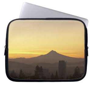 Dawn sky over Portland and Mt. Hood, Oregon Laptop Sleeve