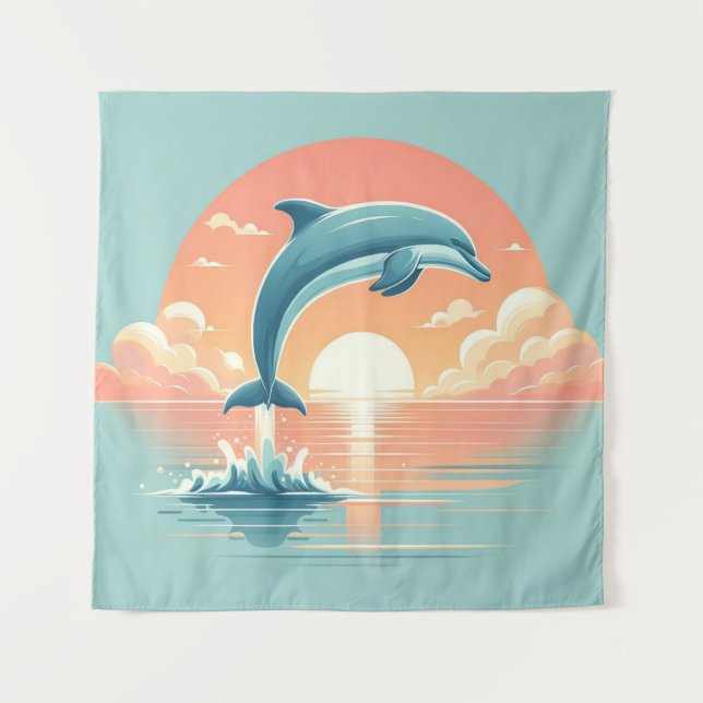 Dawn's Aquatic Ballet Tapestry (Front)