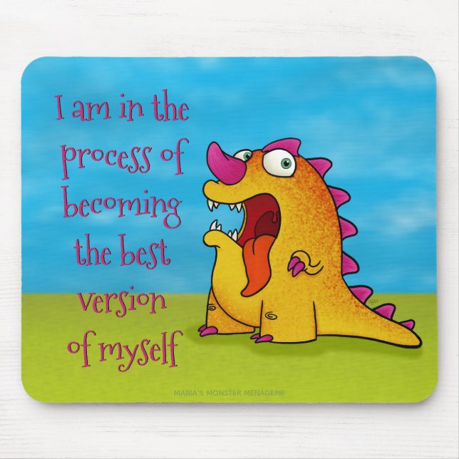 Dax the Dino Monster, w/quote mousepad (Front)