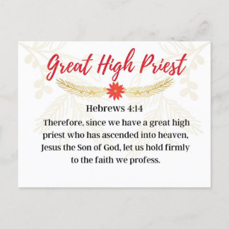 Day 17. Names Of Jesus Great High Priest Advent  Postcard