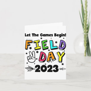 Day 2023 Let The Games Begin Kids Boys Girls Teach Card