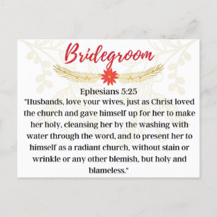 Day 24   Names Of Jesus   Bridegroom Advent  Postcard