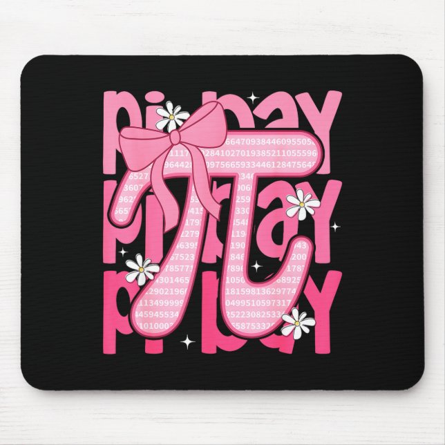 Day 314 coquette bow funny math teacher women mouse pad (Front)