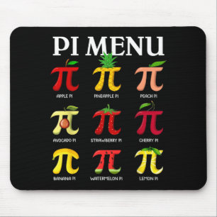 Day 314 menu funny fruit pie menu teachers math mouse pad
