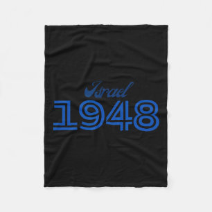 Day 76 Israel - 1948 Am Israel Chai - Jewish  Fleece Blanket