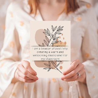 Day 8 Teacher Affirmation Daily Mental Health Card