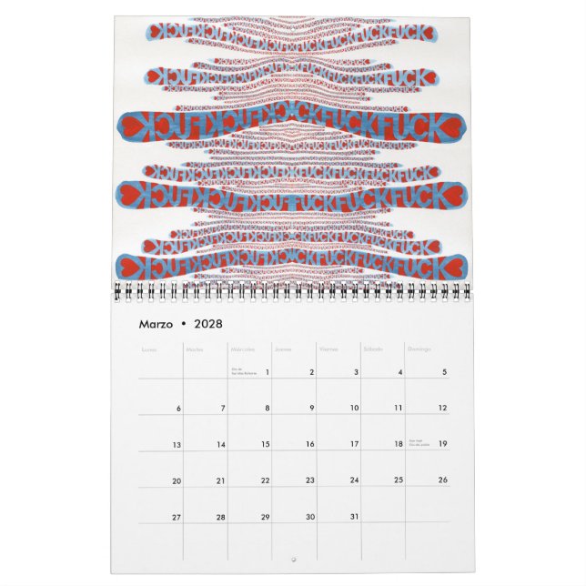 Day after day calendar (Mar 2028)