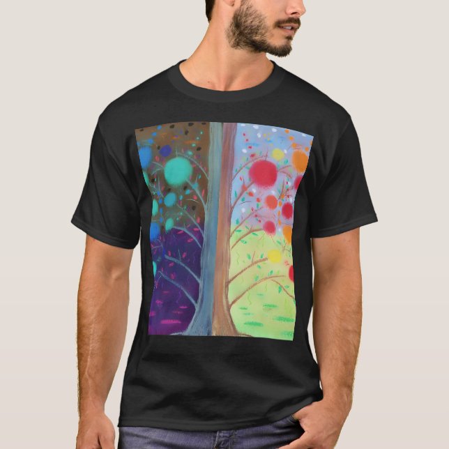 Day And Night - Duality Tree T-Shirt (Front)