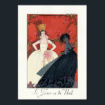 Day and Night in Paris Art Deco Poster<br><div class="desc">Day and Night in Paris Art Deco poster. Art Deco illustration by Georges Barbier. Day and Night is a cute vintage illustration depicting to allegorical figures dressing up for a night on the Parisian town. One is bright and cheery and represents day time, while the other is dark and mysterious...</div>