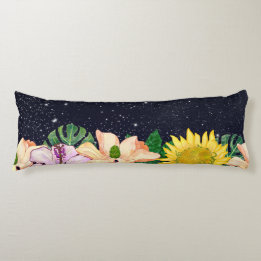 Day and Night Watercolor Garden Body Cushion