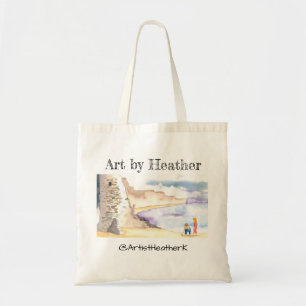 "Day at the Beach" by Art by Heather tote Bag