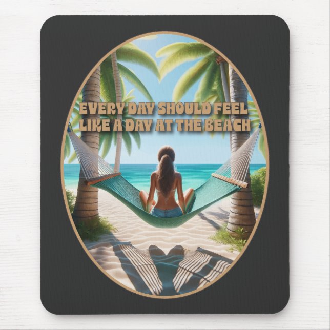 Day at the beach mouse pad (Front)