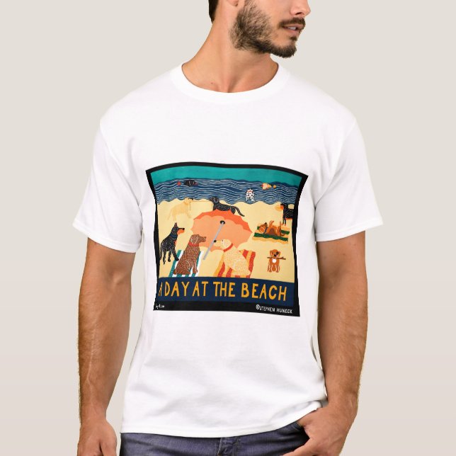 Day at the Beach - Stephen Huneck T-Shirt (Front)