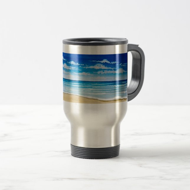 Day at the Beach Travel Mug (Front Right)