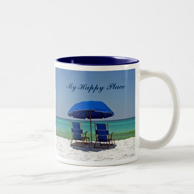 Day at the Beach Two-Tone Coffee Mug (Right)