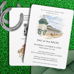 Day at the Races Watercolor Equestrian Invitation