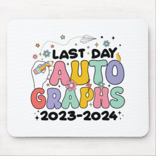 Day Autographs 2023-2024 Retro Last Day Of School Mouse Pad
