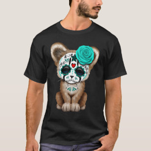 Day Blue Of The Sugar Dead Skull Cougar Cub Classi T-Shirt