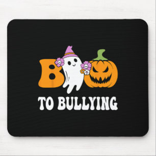Day Boo To Bullying Awareness Ghost Pumpkin Orange Mouse Pad