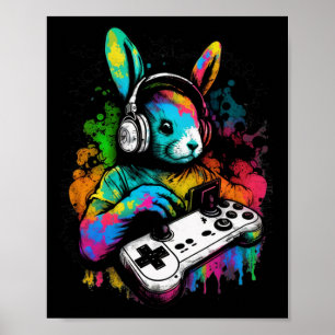 Day Boys Gamer Shirt Video Game Controller Bunny 1 Poster