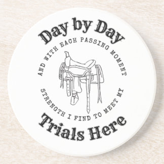 Day by Day Saddle Design Stone Coaster