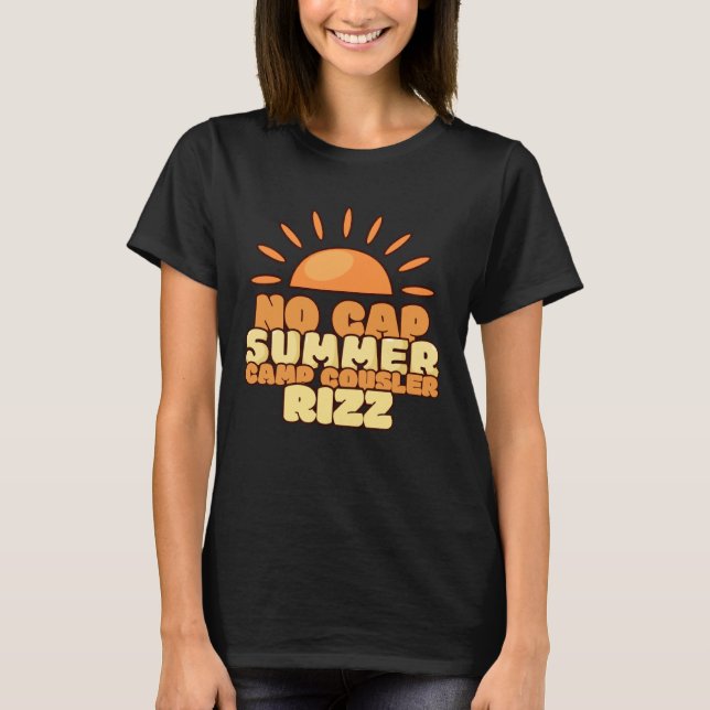 Day Camp Leader No Cap Summer Camp Counselor Rizz T-Shirt (Front)