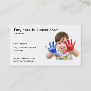 Day care business card
