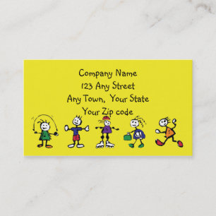 day care,child care, teacher or  babysitting business card