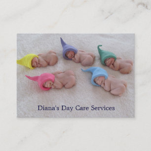 Day Care Provider: Photo of Clay Babies: Original Business Card