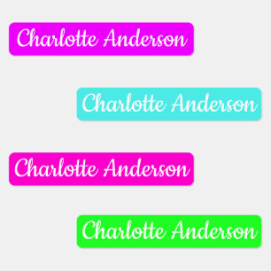 Day Care / School Custom Name Neon Colours