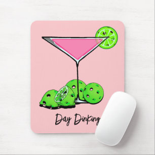 Day Dinking Cosmo Pink Cocktail, Pickleball Limes Mouse Pad