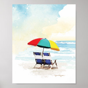 Day Dreaming, relaxing at the beach Poster