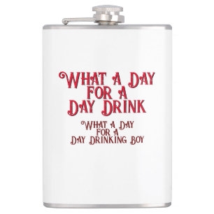 Day Drink - For Him! by Jeff Willis Art Hip Flask