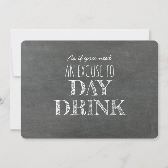 Day Drink ...Funny Bridesmaid Proposal Invitation (Front)