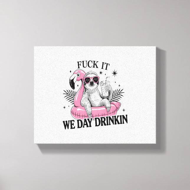 Day drinkin Sloth Canvas Print (Front)
