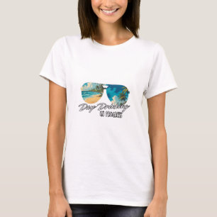 Day Drinking In Progress Funny Sungles Vacation Cr T-Shirt