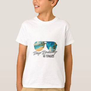 Day Drinking In Progress Funny Sungles Vacation Cr T-Shirt