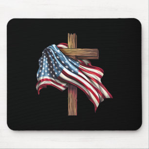 Day Flag Cross Print  Mouse Pad