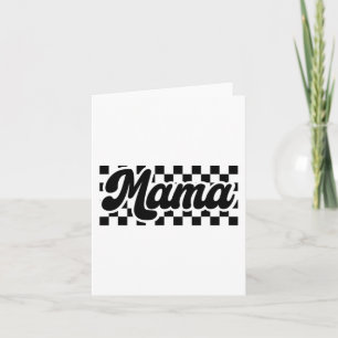 Day For Mum Retro Vintage Womens Chequered Mama  Card