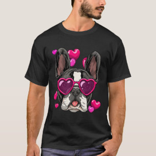 Day French Bulldog Heart Couples Love Day Dog  T-Shirt