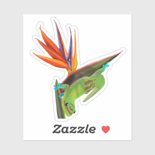 Day gecko on Bird of Paradise  (Sheet)