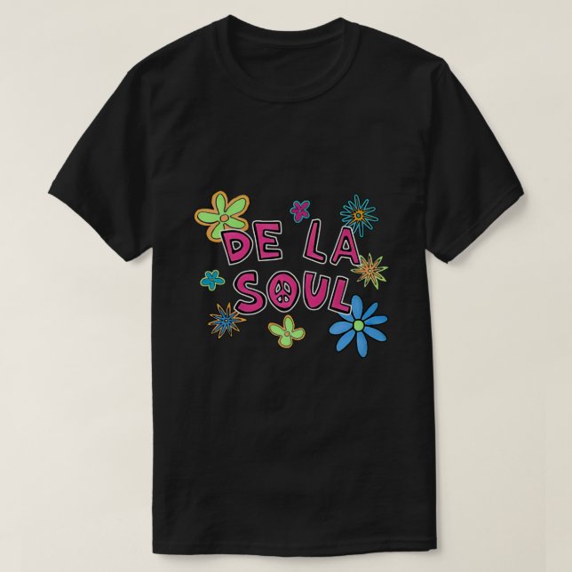 Day Gift Retro Flowers And Soul Music Love Tribute T-Shirt (Design Front)