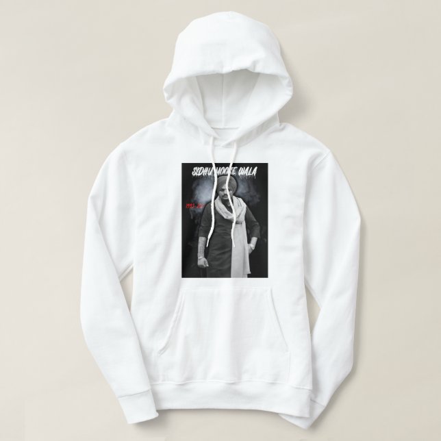 Day Gift Sidhu Punjabi Cinema Moose Wala Funny Fan Hoodie (Design Front)