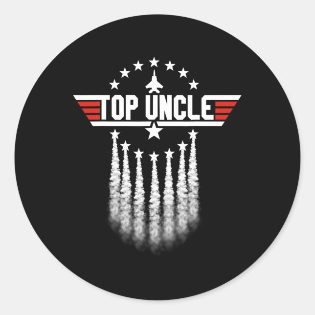 Day Gift Uncle Gift From Niece Nephew Sister Broth Classic Round Sticker (Front)