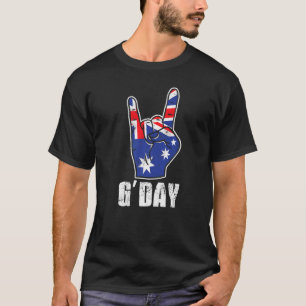 Day Good Australian Flag Rock Sign Australia T-Shirt
