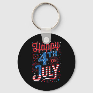 Day Happy 4th Of July Key Ring