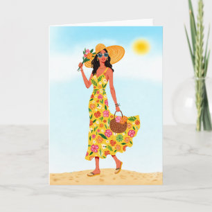 Day in the Sun Watercolor Stationery Card